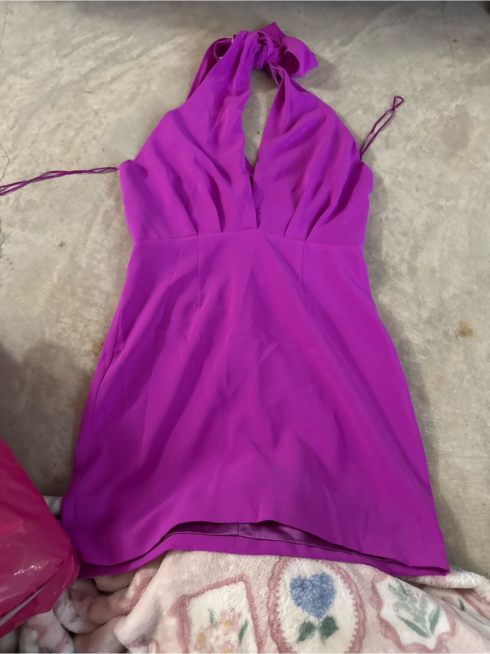 DO+BE Fuchsia Halter Mini Dress